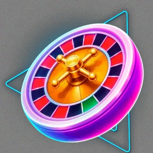 Neon roulette wheel