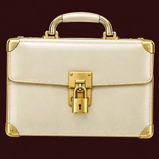 Locked leather briefcase — WSM Casino