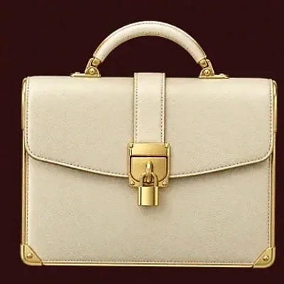 Locked leather briefcase — WSM Casino