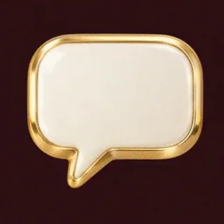 Gold speech bubble — WSM Casino